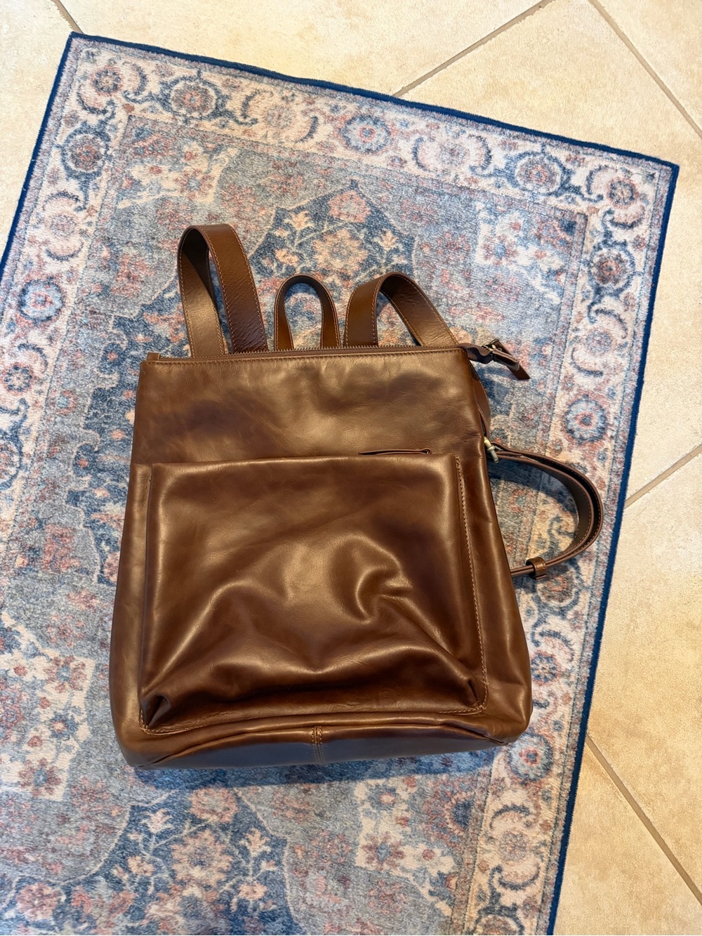 Andar the Addison Women's Brown Leather Backpack - Classic Everyday Backpack
